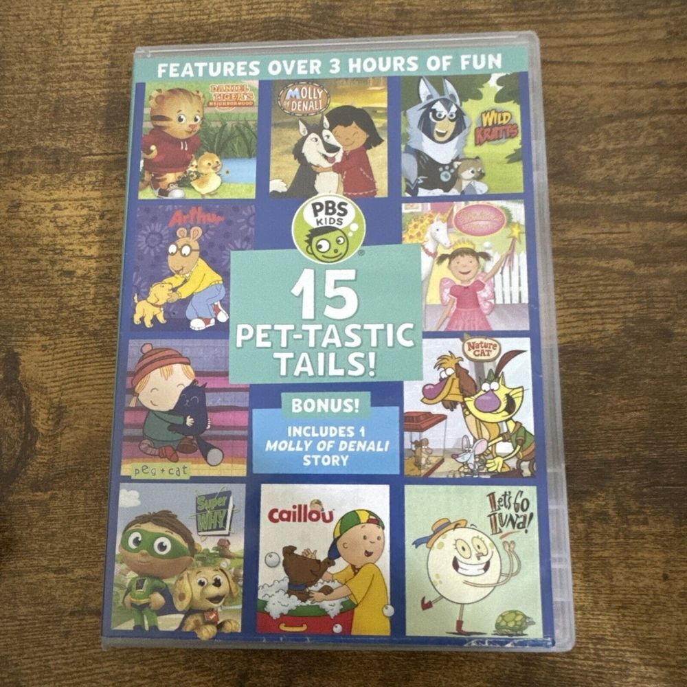 PBS‎ Kids 15 Pet-Tastic Tails Arthur, Caillou, Peg + Cat, Daniel Tiger (DVD)